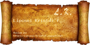 Lipcsei Kristóf névjegykártya